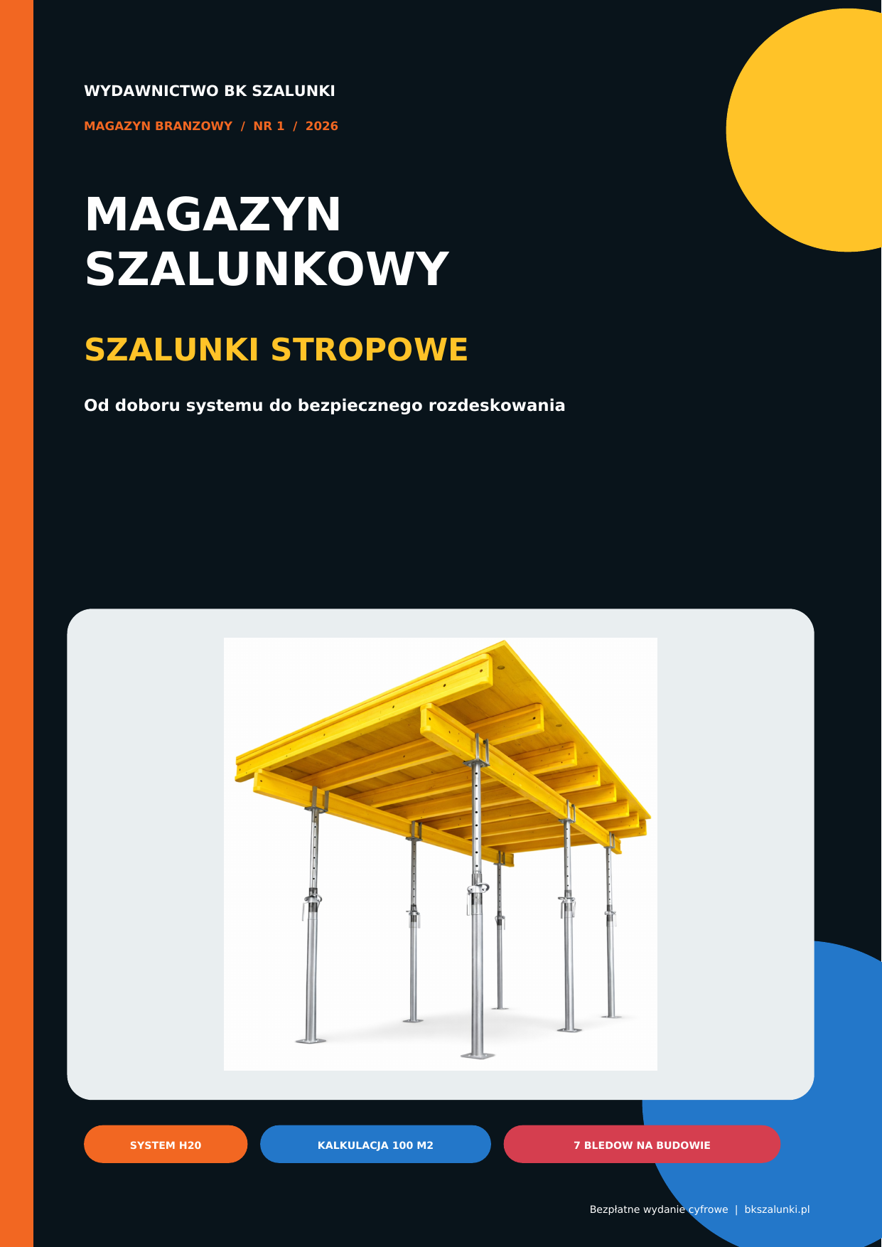 Okładka: Magazyn Szalunkowy nr 1: Szalunki stropowe